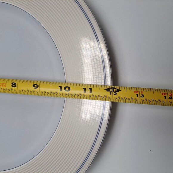 Mikasa Silver Jewels 12" Chop Plate Fine China White Silver Elegant Design - Picture 3 of 7